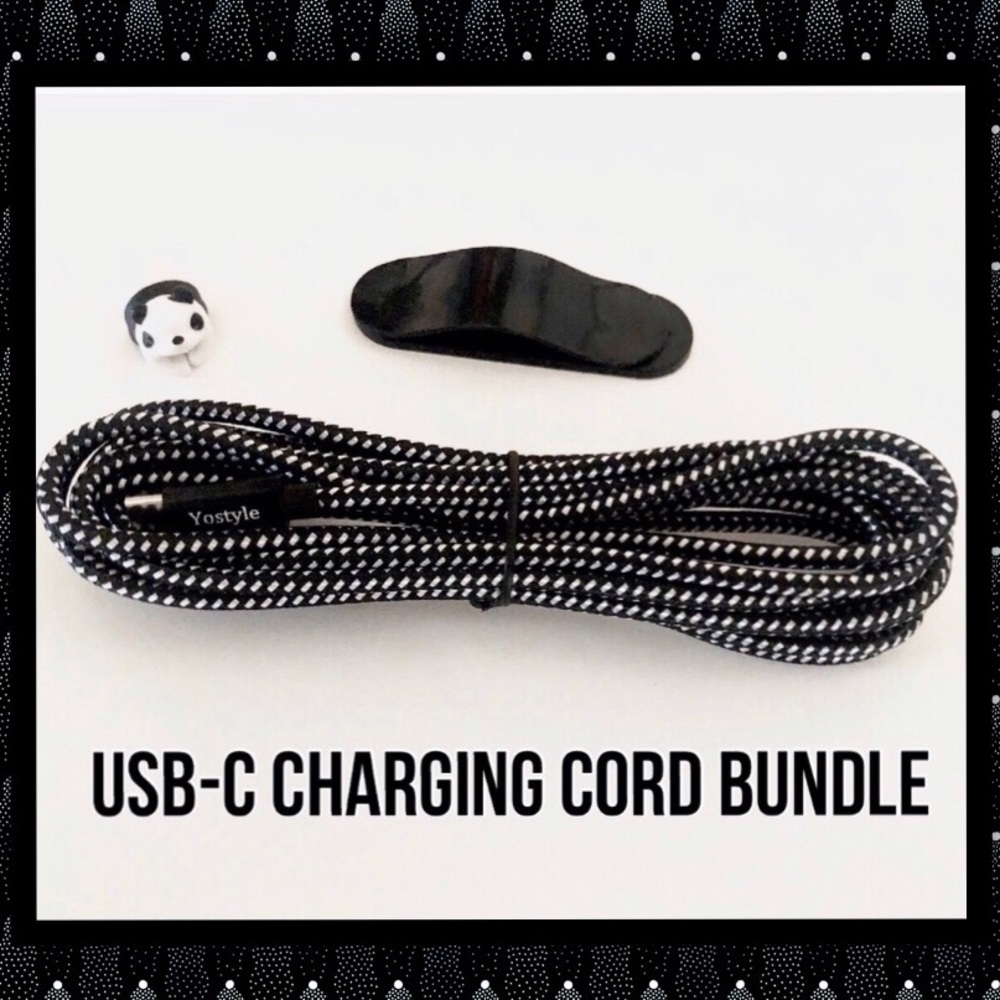 All new USB-C cord, panda cord saver & cinch grip